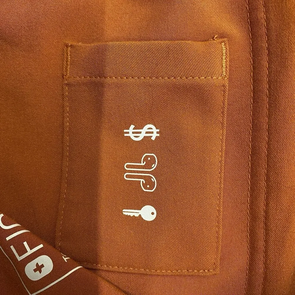 FIGS Scrub Pant Mens Medium Tall Rust Orange Cairo Cargo Medical Nurse NWOT 5917